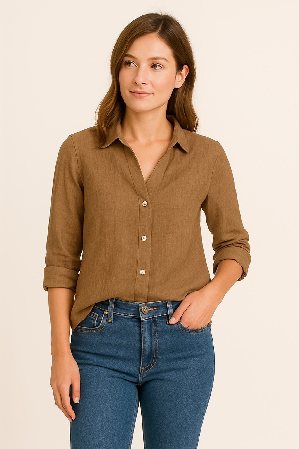 Women's Lightweight Summer Blouse Elegant Casual Office to Leisure