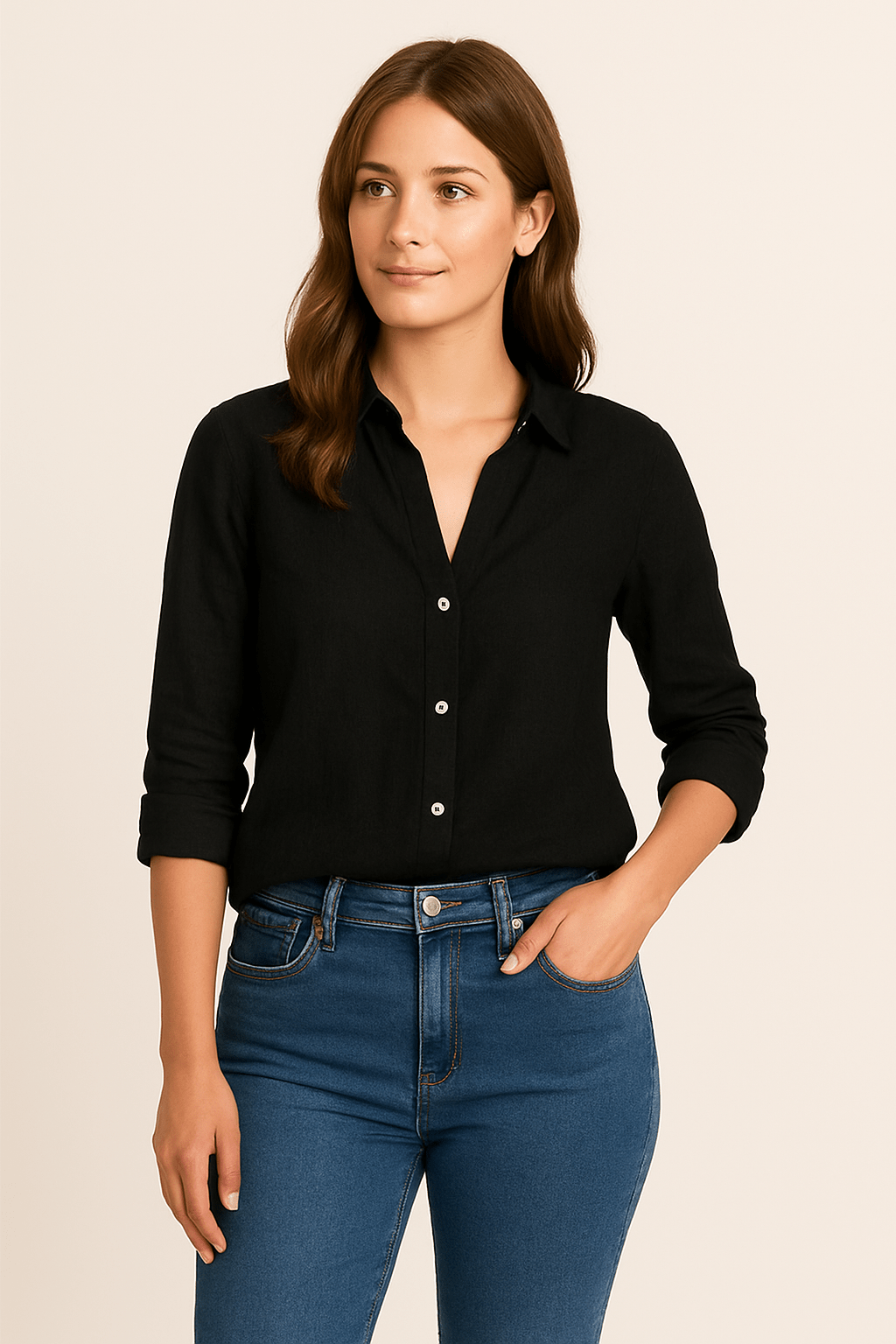 Women's Lightweight Summer Blouse Elegant Casual Office to Leisure