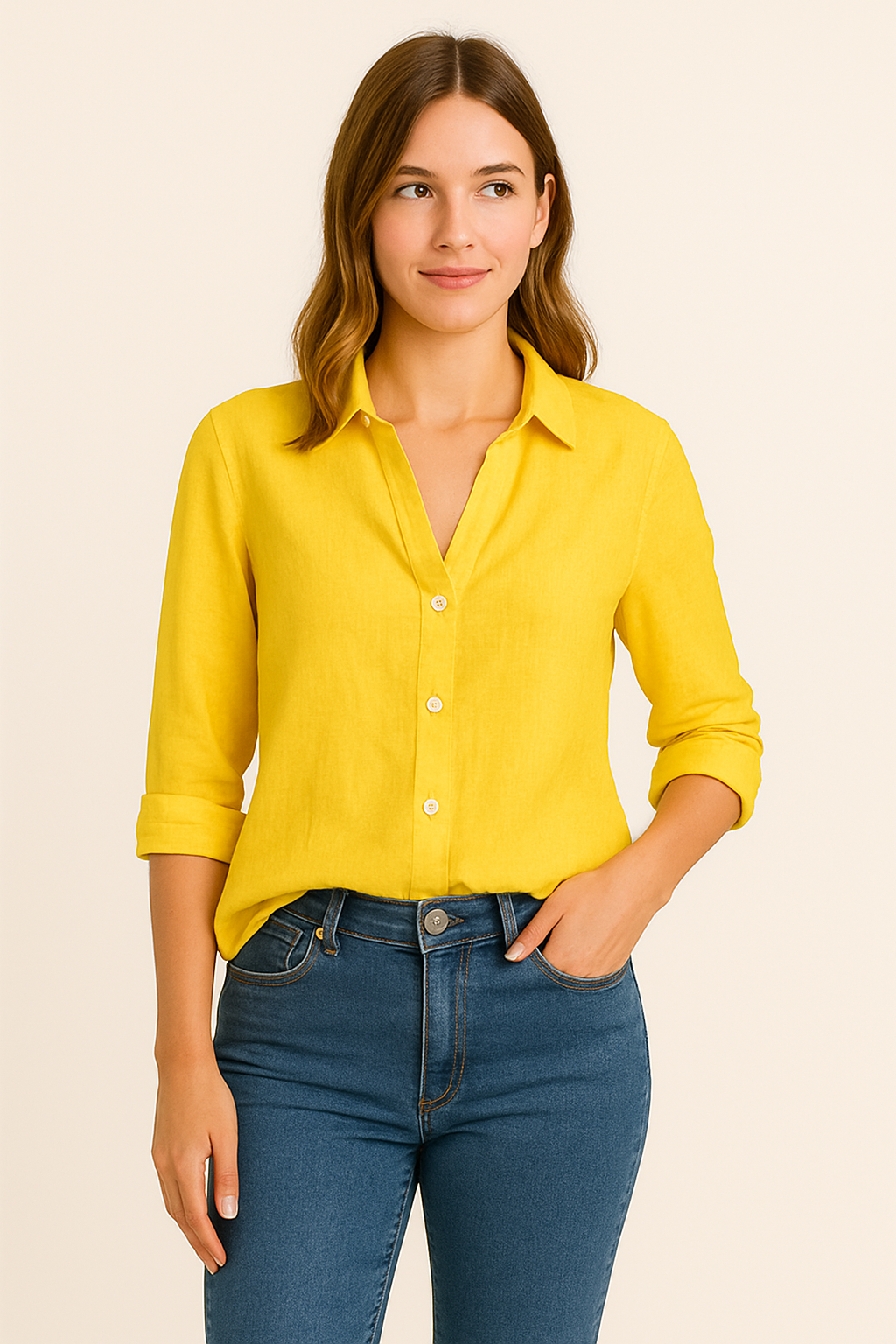 Women's Lightweight Summer Blouse Elegant Casual Office to Leisure