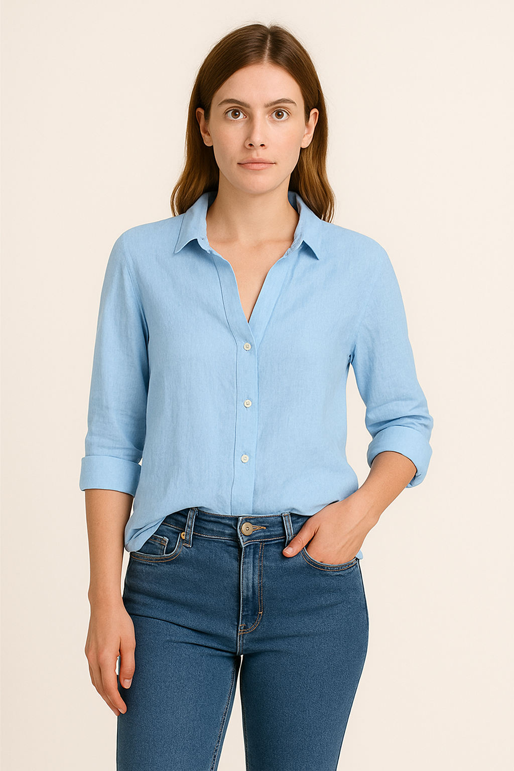 Women's Lightweight Summer Blouse Elegant Casual Office to Leisure