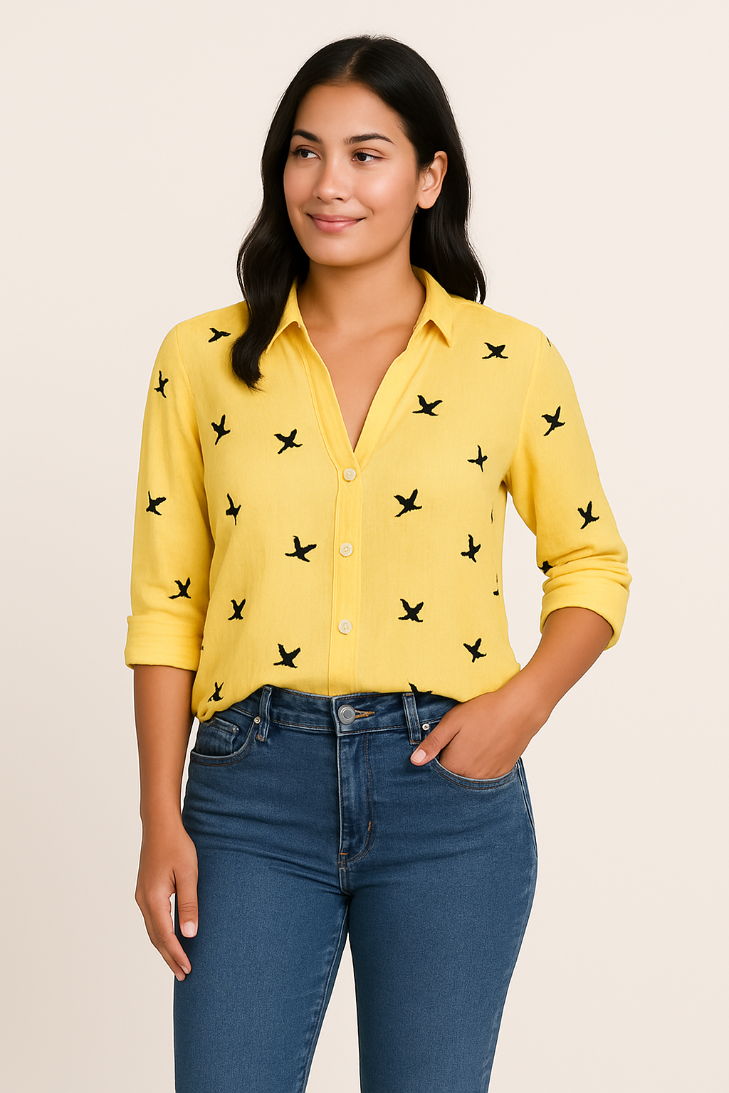 Women's Lightweight Summer Blouse Elegant Casual Office to Leisure