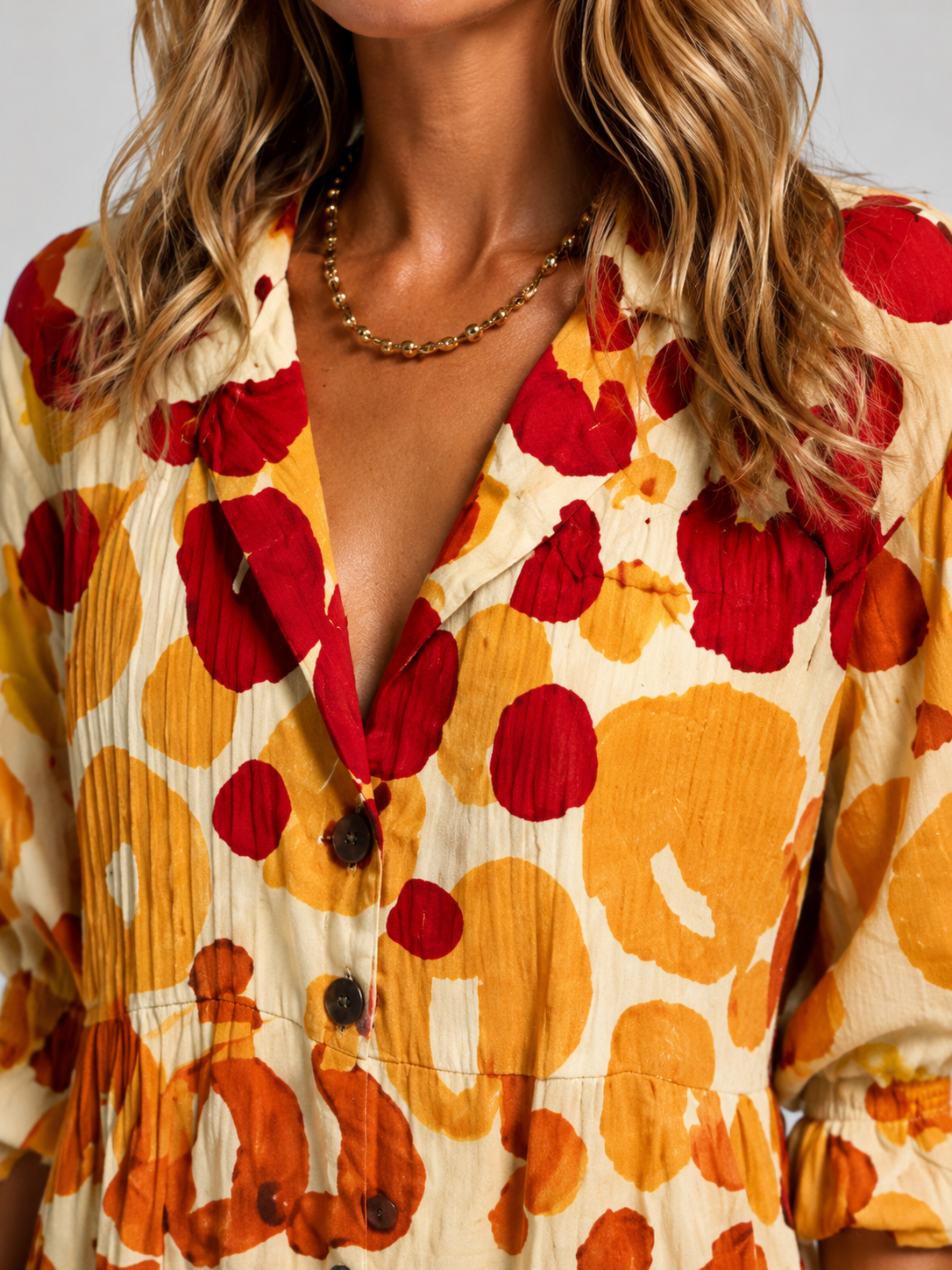 Women's Printed Shirt Dress Relaxed Flattering Fit